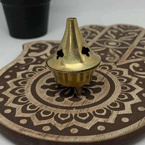 Incense Holder for Cones and Sticks Brass - Picture 5 of 7